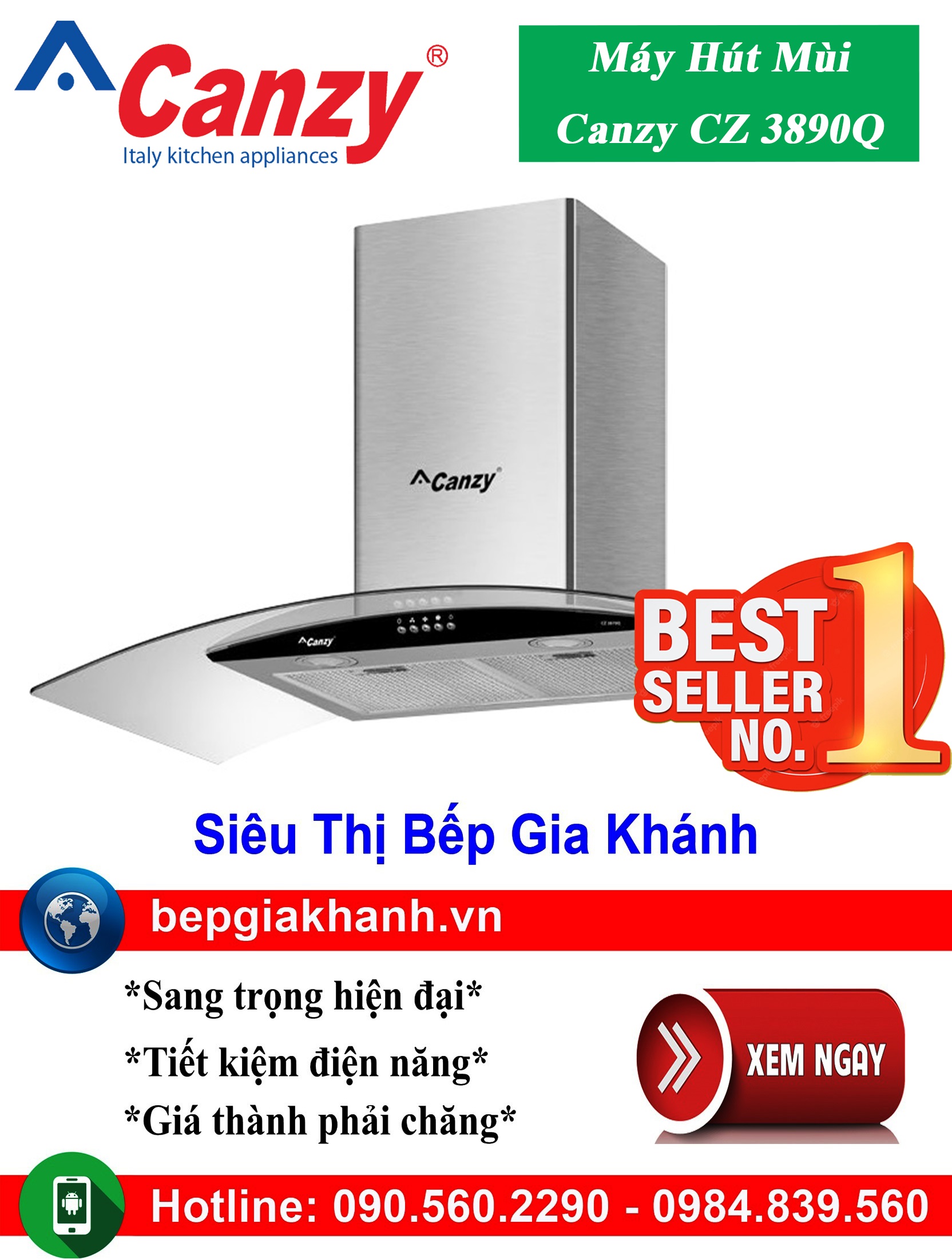 [HCM]Máy hút mùi kính cong 90cm Canzy CZ 3890Q, máy hút mùi nhà bếp, máy hút mùi bếp, máy hút mùi kính cong, máy hút mùi canzy, máy hút mùi mini, máy hút mùi âm trần, máy hút mùi electrolux, may hut mui
