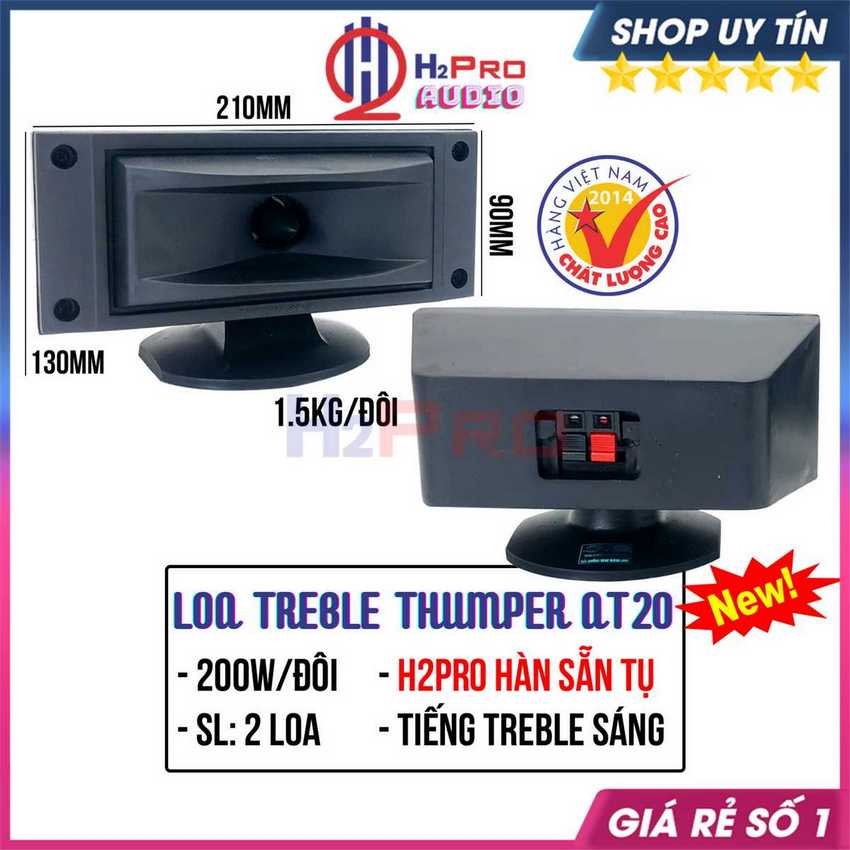 2 loa treble rời thumper at20 200w chính hãng , loa siêu tép tiếng treble sáng, đã hàn tụ - h2pro audio