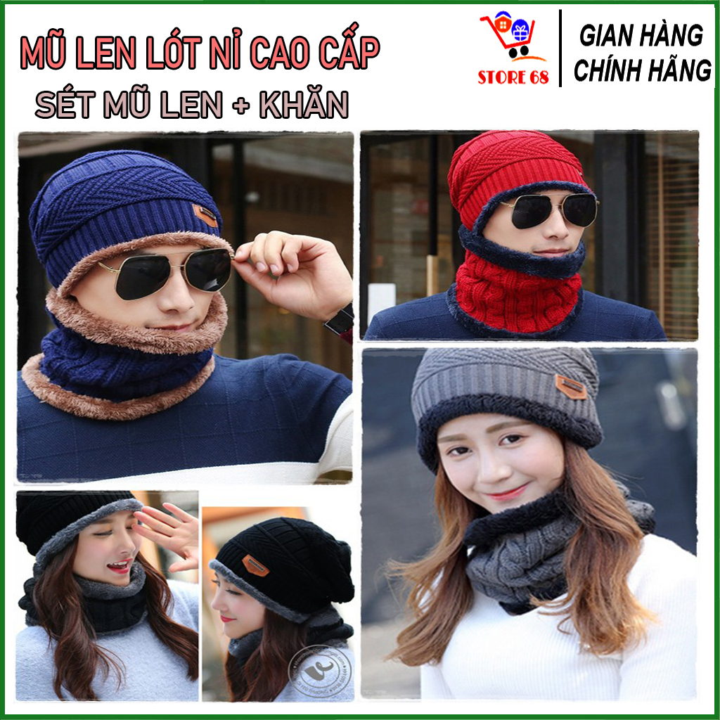 [SIÊU GIẢM GIÁ] Mũ len nam kiểu dáng Hàn Quốc, mũ len kèm khăn lót nỉ cao cấp, mũ nen nữ mùa đông siêu dễ thương, mũ len nam trùm đầu siêu ấm, mũ len giá rẻ, mũ len nam, nữ thời trang năm 2022