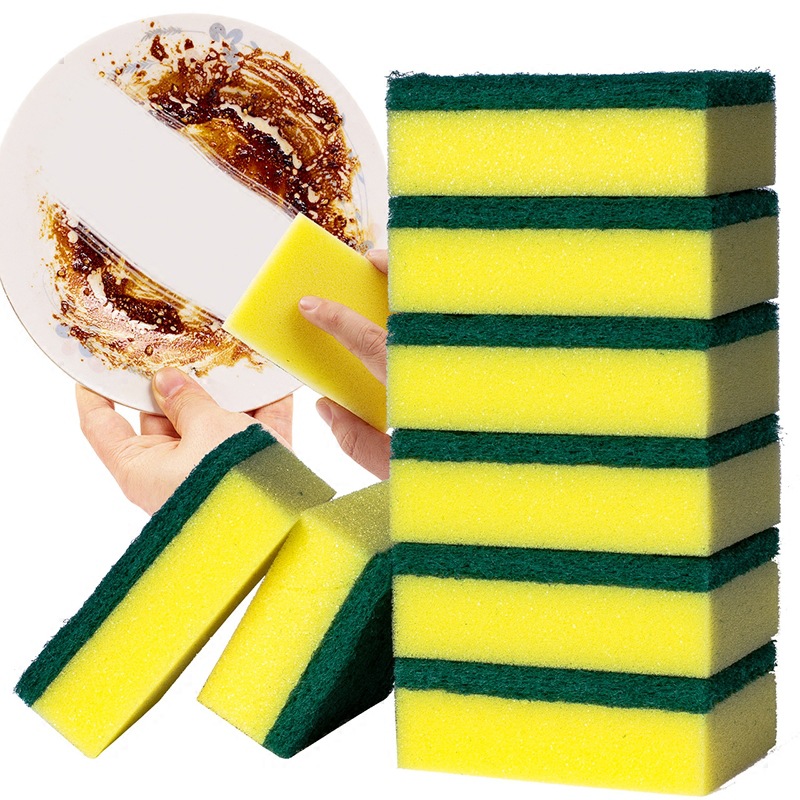 Miếng rủa chén xanh vàng miếng rửa tạo bọt siêu mềm siêu sạch