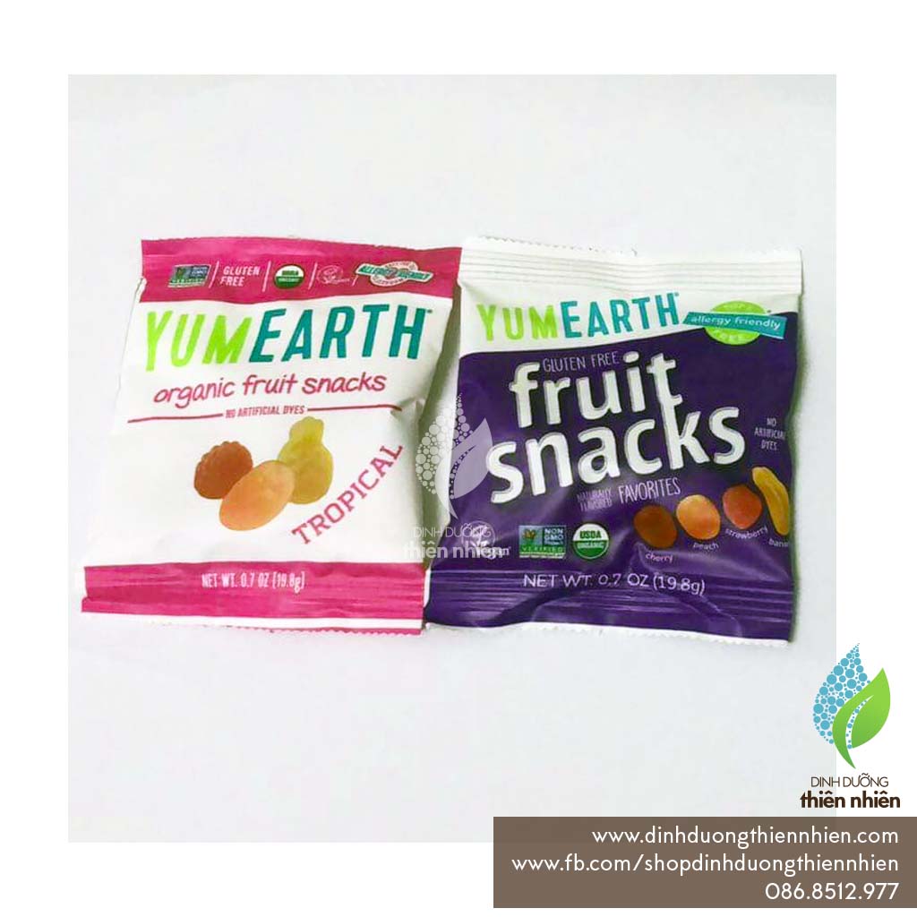 [HCM]Kẹo Mềm Trái Cây Hữu Cơ Yum Earth Organic Fruits Snack Mix 2 Loại (2 Gói Nhỏ) YumEarth