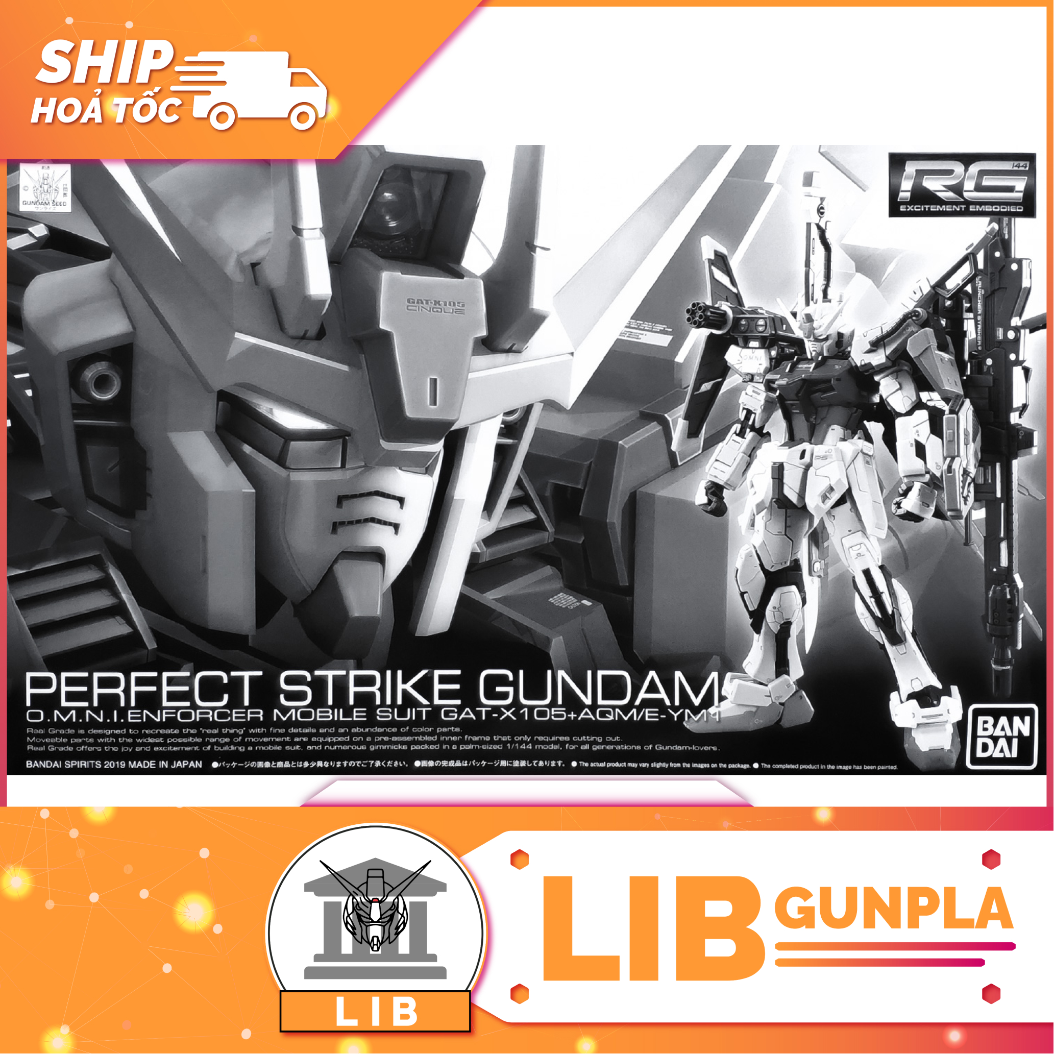 Mô hình lắp ráp Gundam RG Perfect Strike Gundam P-bandai