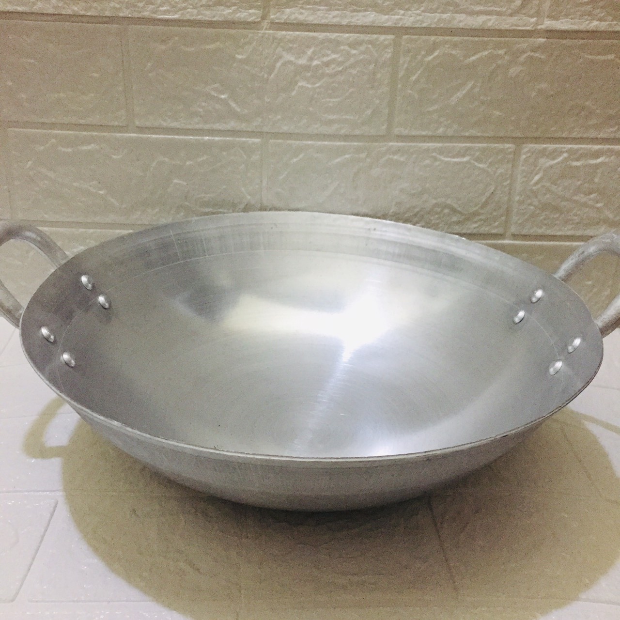 Combo 2 chảo nhôm đúc sâu lòng dày dặn đường kính 50cm và 46cm