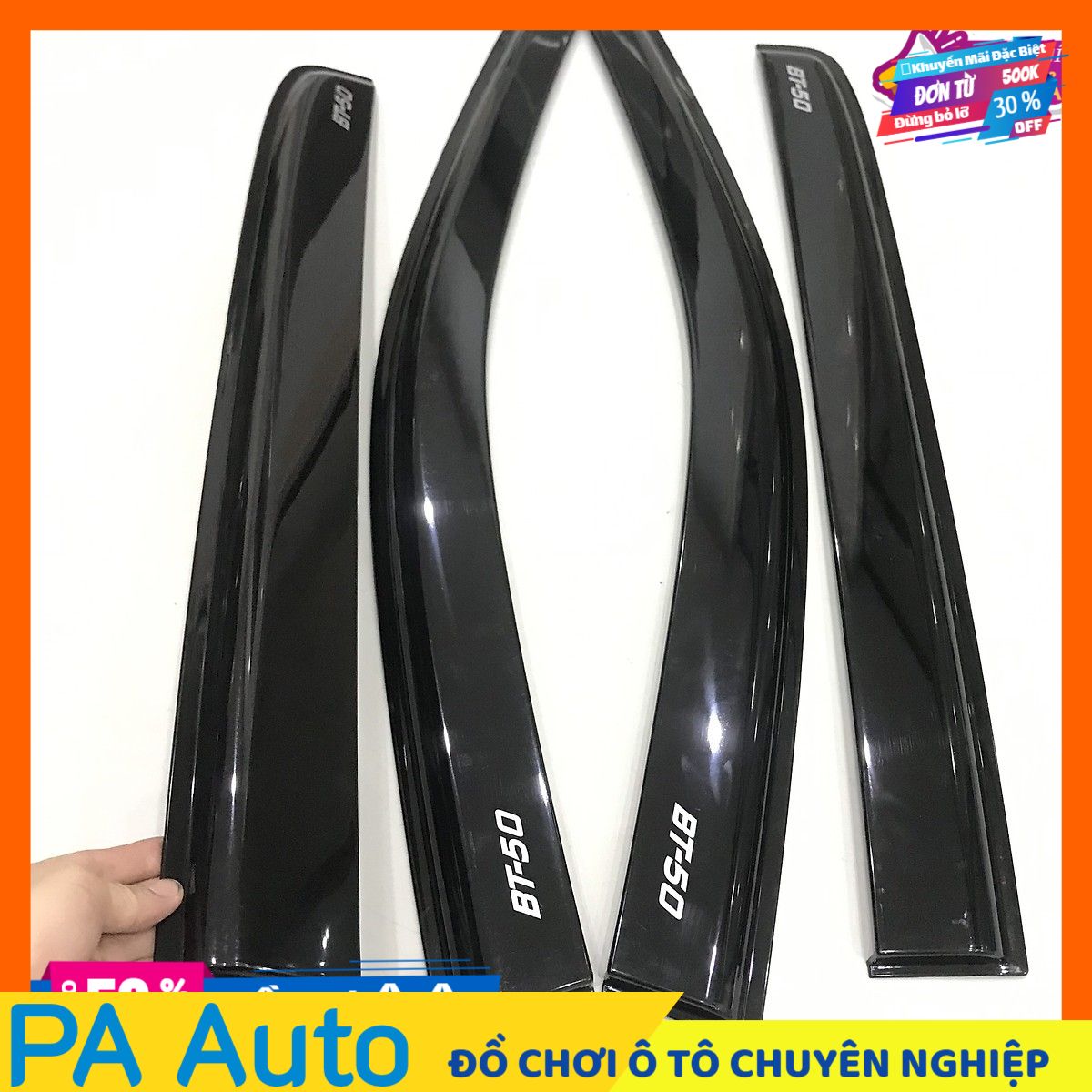 Bộ vè che mưa theo xe mazda bt50 nhựa abs cao cấp