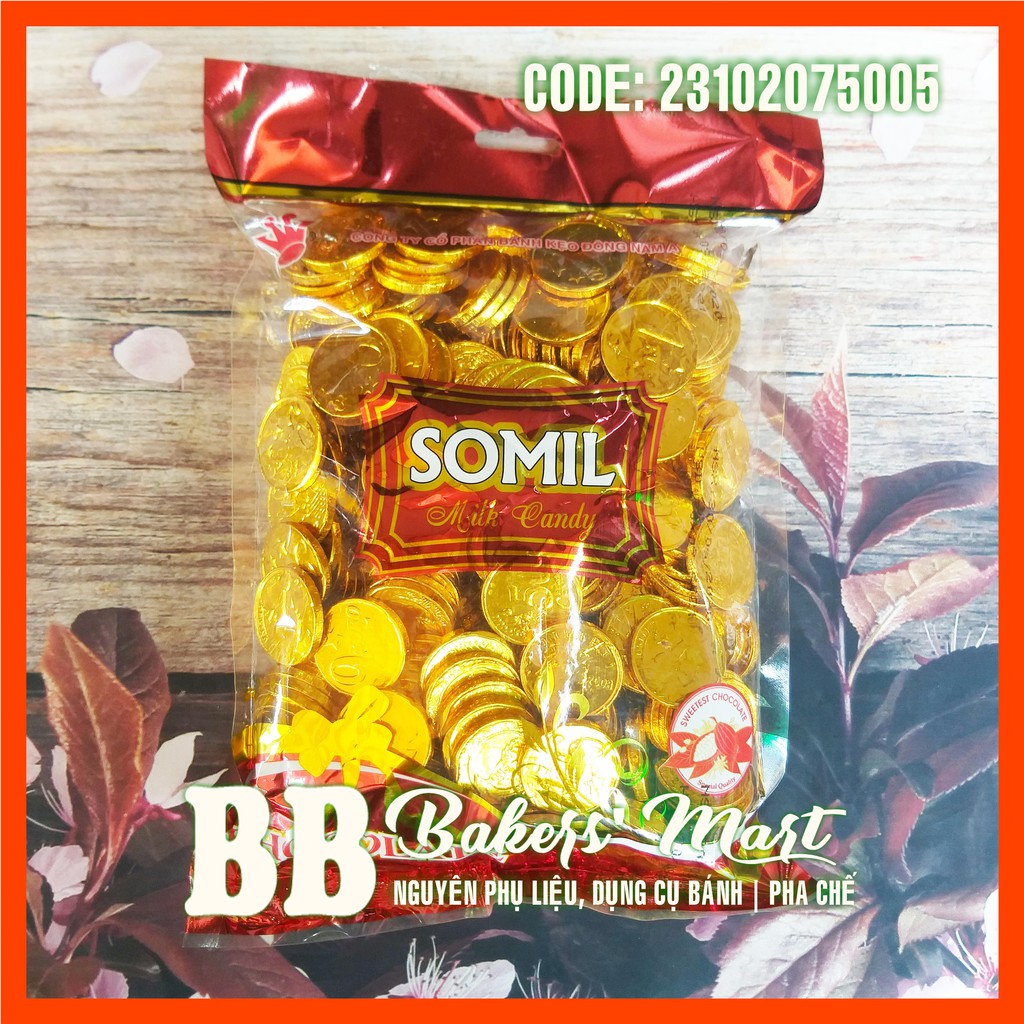 Kẹo socola Chocolate đồng tiền vàng size TRUNG - Gói 1kg