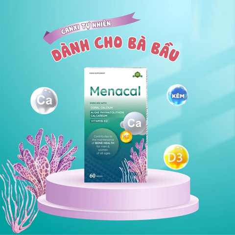 Canxi Menacal - Canxi từ tảo biển và san hô cho mẹ bầu và trẻ nhỏ hàng chính hãng 09TGSS