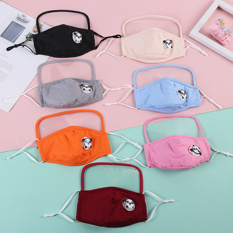 Khẩu trang trẻ em có kính chắn bọt bắn có van thở thông thoáng cho bé từ 1 tuổi trở lên