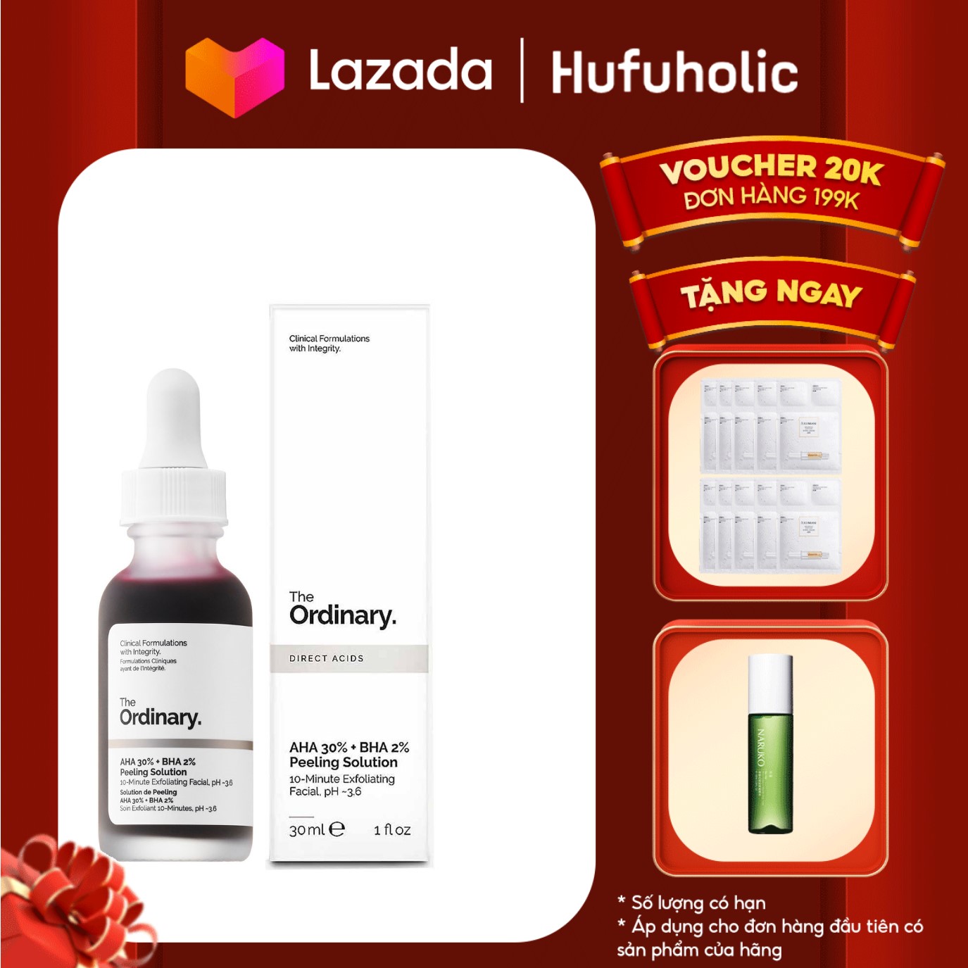 THE ORDINARY - Tẩy da chết hoá học AHA 30% + BHA 2% Peeling Solution