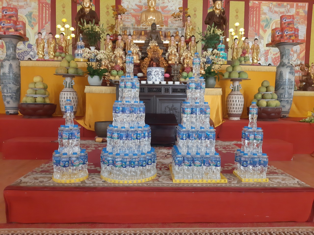 Khay mica xếp tháp nước 3 tầng, 5 tầng, 7 tầng