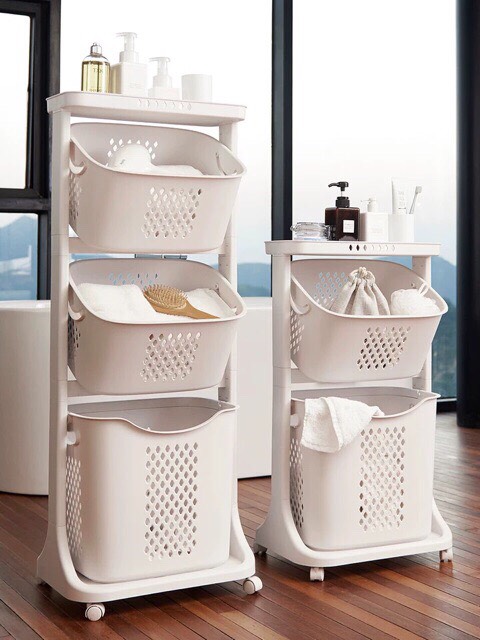 [HCM]Kệ nhựa đa năng để đồ cho mẹ và bé kệ 3 tầng có bánh xe HCM
