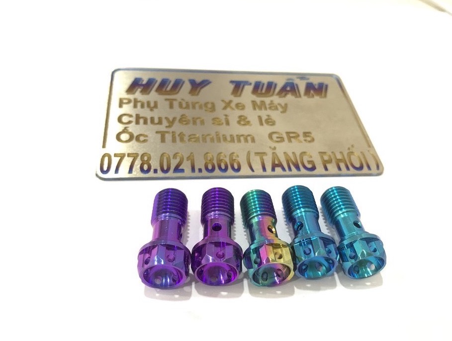 Ốc heo dầu Nissin hoặc Brembo đầu Pro Sala chất liệu Titan Gr5