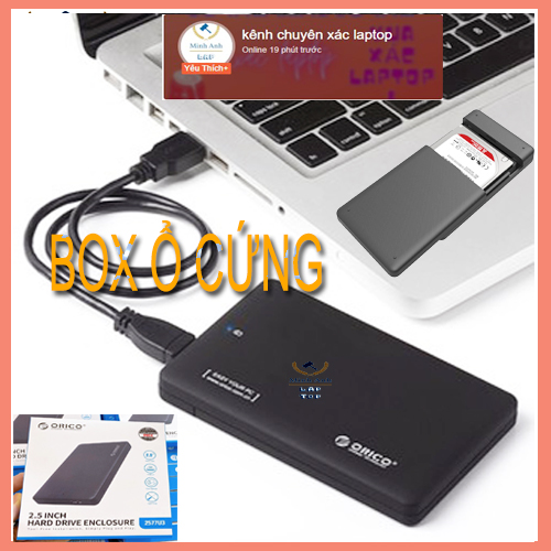 Box kèm ổ cứng orico hdd 250gb , 320gb , 500gb,1000gb hãng toshiba , hgst,seagate,hitachi,wd