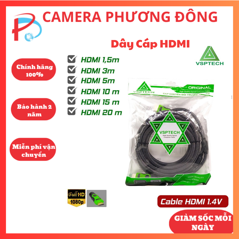 Dây cáp hdmi 1.5m đến 20m dây cáp tín hiệu hdmi tròn hoặc dẹp