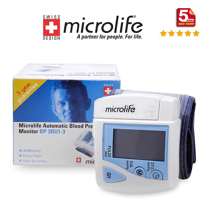 Máy đo huyết áp cổ tay microlife bp 3bu1-3 - hàng chính hãng thụy sĩ