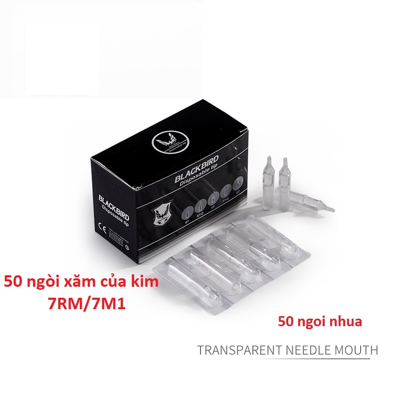 50 ngòi xăm kim 7RM/7M1 ngòi kín BlackBrid