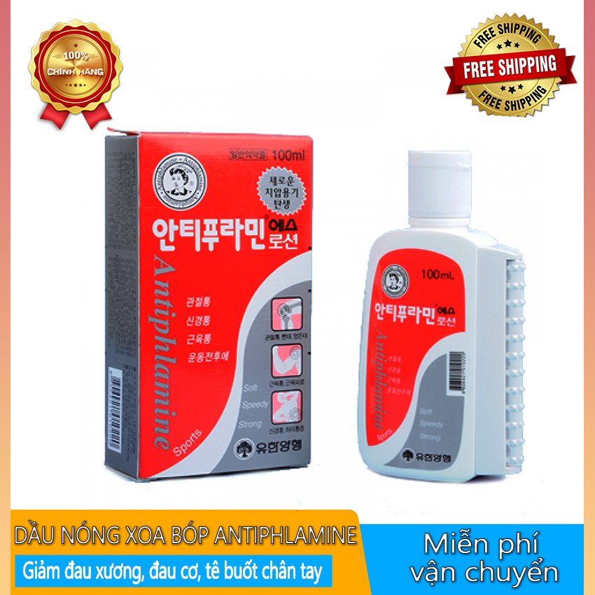 Dầu nóng xoa bóp xương khớp Hàn Quốc Antiphlamine - xoa bóp giảm đau cổ vai gáy, thoát vị đĩa đệmXoa Bóp Massage thư giãn - SAMA SPORT
