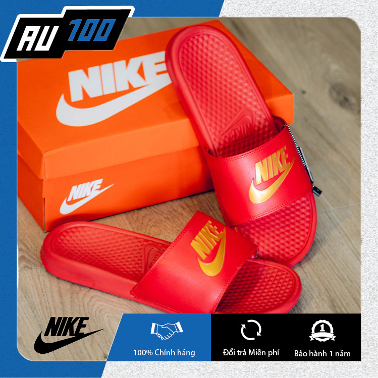 [CHÍNH HÃNG] Dép Nike Benassi đỏ (made in Việt Nam)