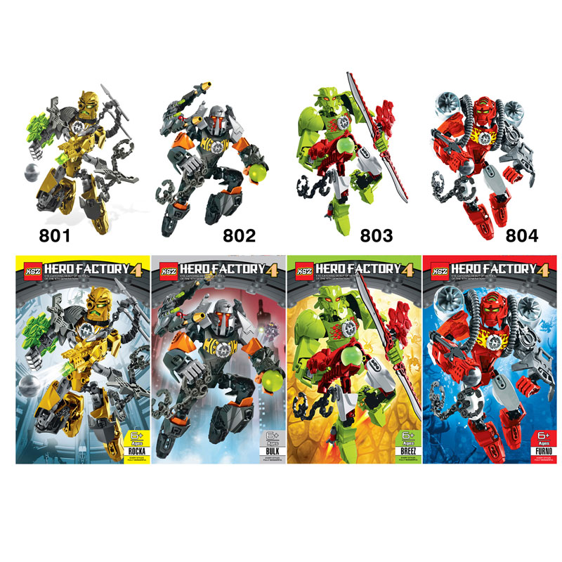 Mô hình KSZ Hero Factory 4 KSZ 801-804 - lắp ráp xếp hình KSZ  4.0