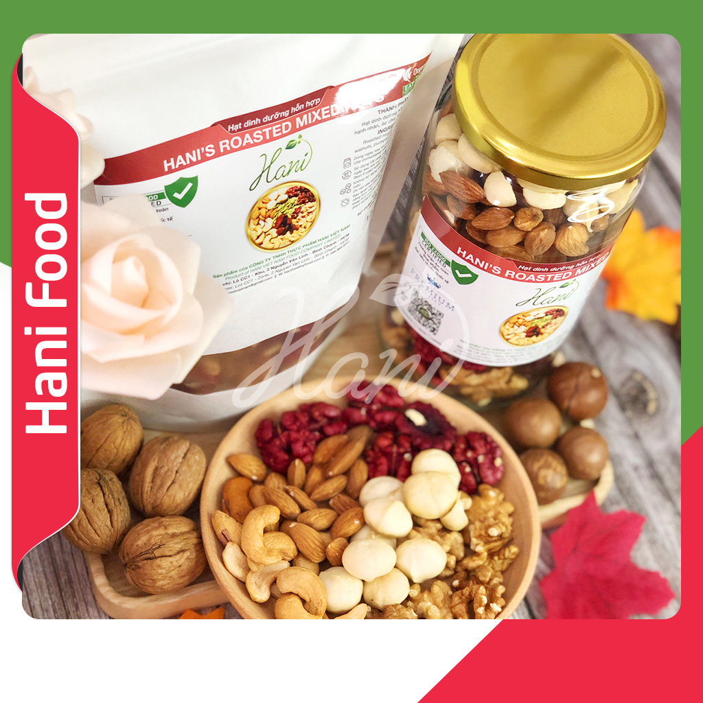 Mix 5 Loại Hạt Dinh Dưỡng Cao Cấp Nhập Khẩu, Chế Độ Ăn Kiêng Eat Clean (Không Có Bí Xanh) 🍃 Hani Healthy Food