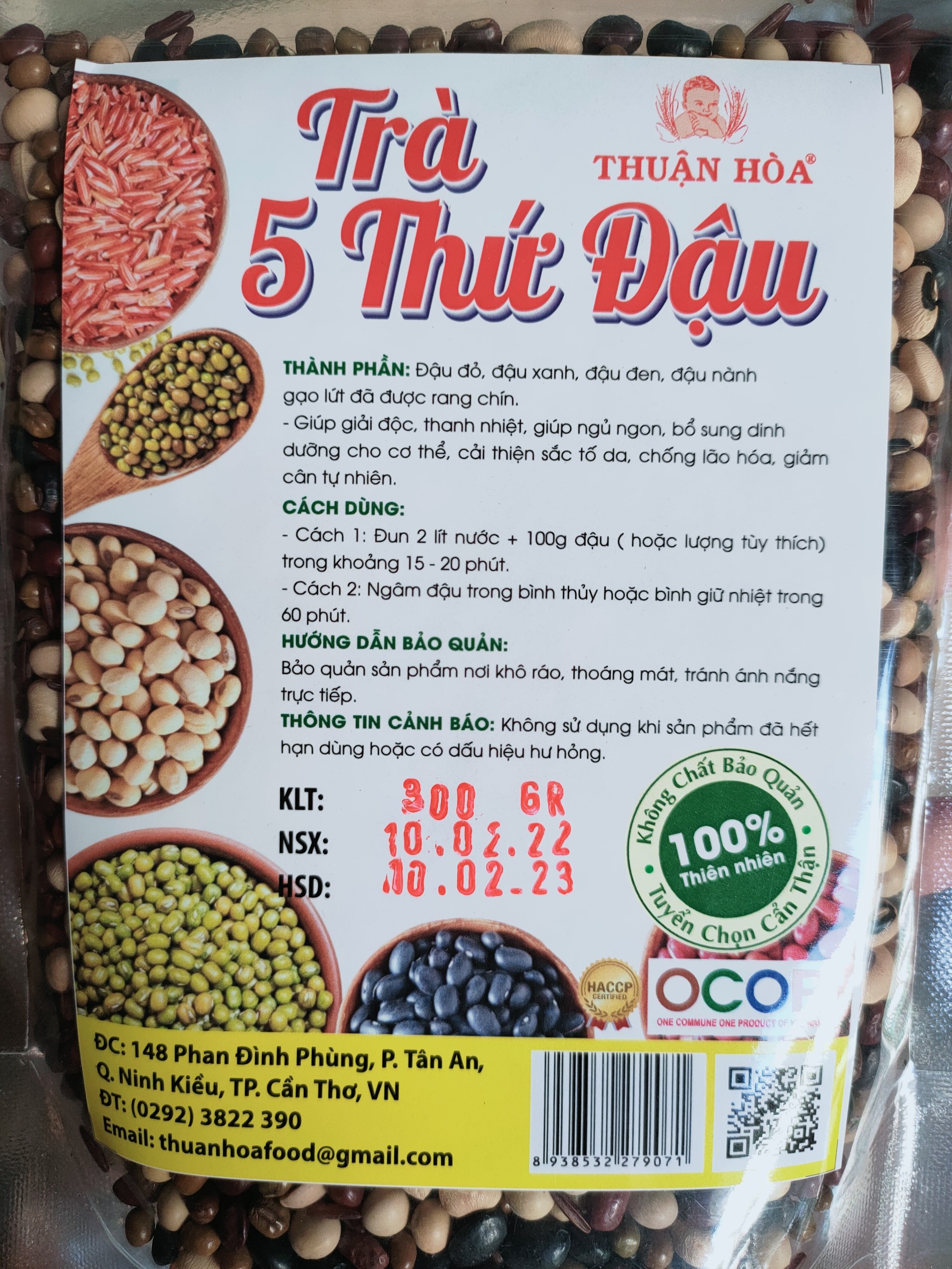 Trà 5 thứ đậu gói 300gr -thuận hòa food