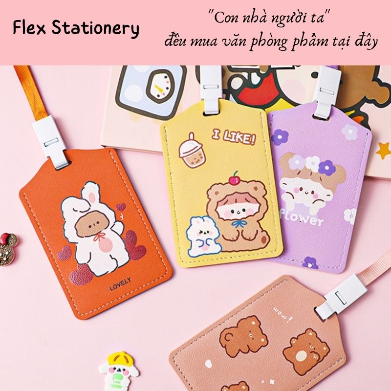 Dây đeo thẻ sinh viên, dây đeo thẻ dọc, bao đựng thẻ dễ thương, cute