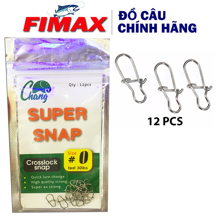 Bộ 12 Móc Khóa Mồi Lure Super Snap Thái Lan, bịch khóa link câu cá lóc cá chẽm siêu bền