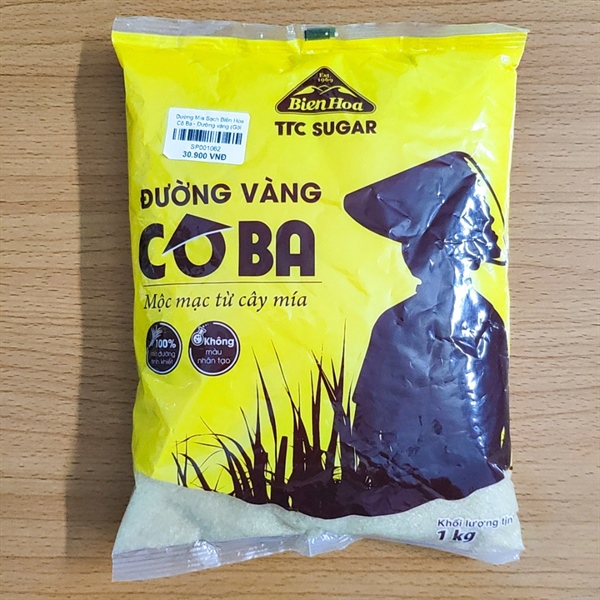 Đường Mía Sạch Biên Hòa Cô Ba - Đường vàng - 1kg