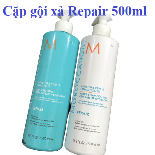 Cặp gội xả phục hồi độ ẩm moroccanoil moisture repair 500ml