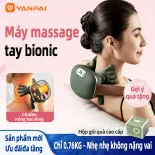 YANPAI Máy Mát Xa Cổ Cầm Tay - Giảm Đau Cơ, Nén Nhiệt Thông Minh Mát Xa Cổ/Vai/Lưng  Chạy Pin, Thiết Kế Ergonomic