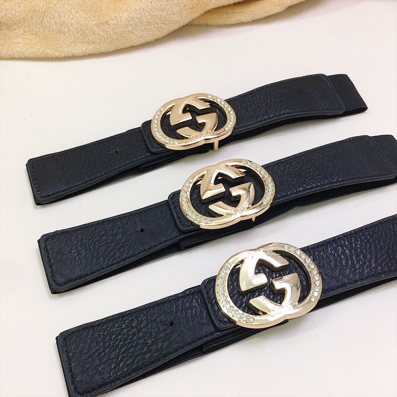 Đai váy Belt váy thời trang Chun co giãn chữ G bản 3,5cm K9