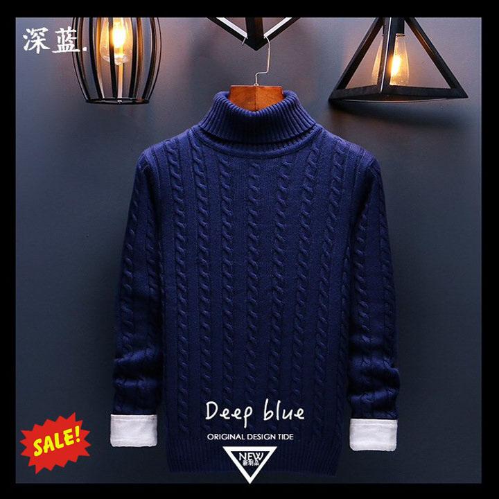 áo len nam cổ lọ vặn thừng hàng dày đẹp