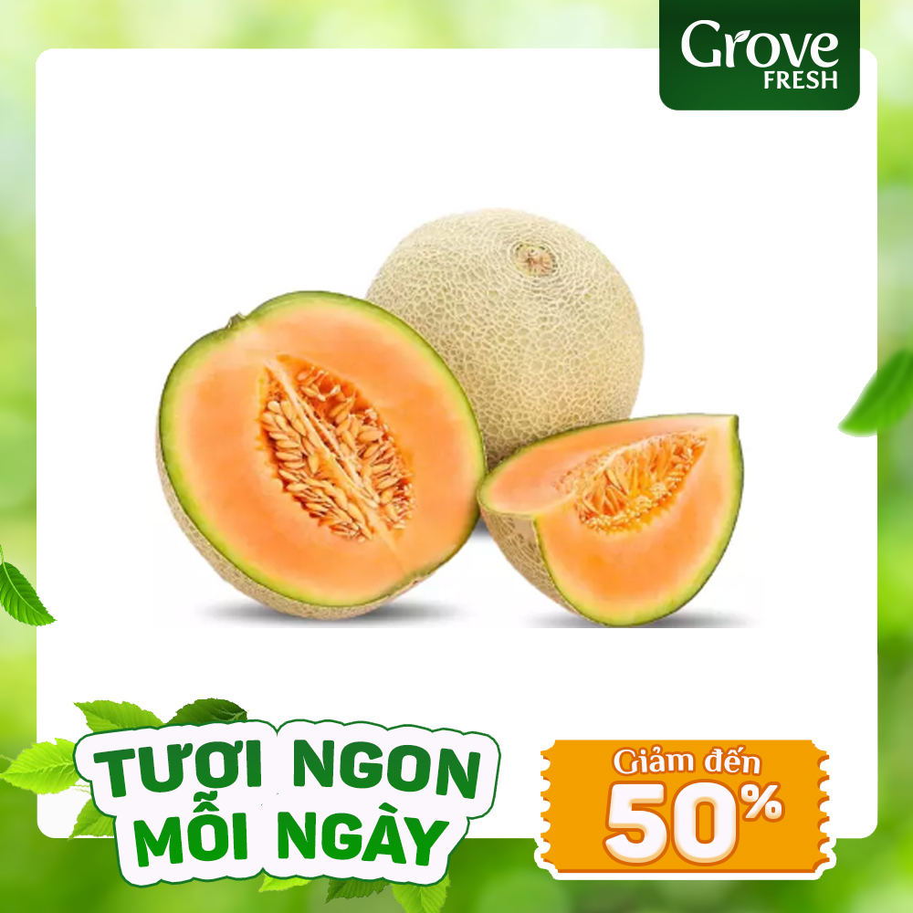 Dưa Lưới Vỏ Xanh Ruột Cam (1.2-1.5kg/Trái)