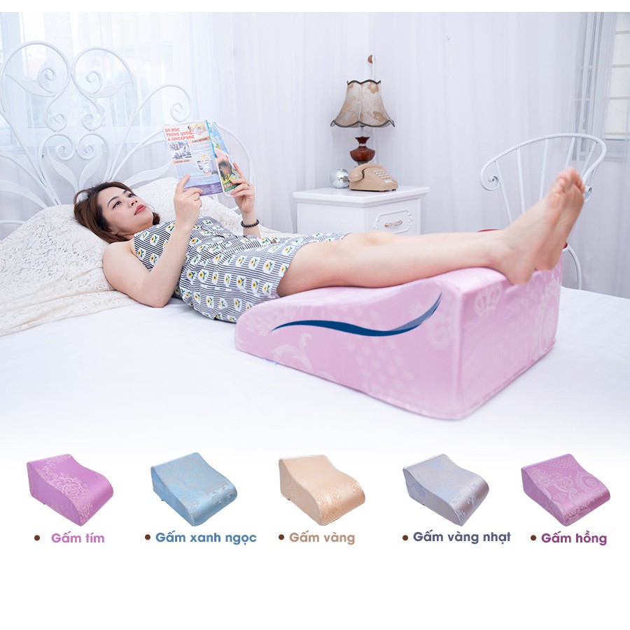 Gối chống giãn tĩnh mạch Yorokobi 25cm - màu hồng