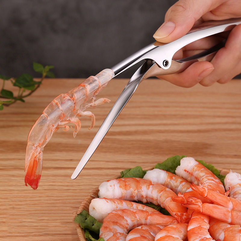 Dụng cụ bóc vỏ tôm inox tiện lợi - siêu nhanh