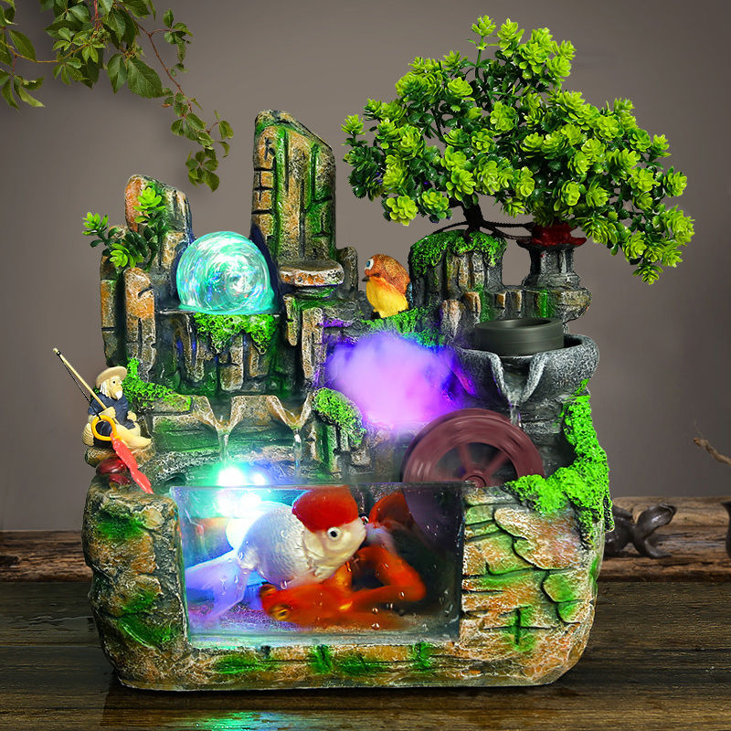  Thác nước phong thuỷ tiểu cảnh non bộ mẫu. Mang tài vượn sức khỏe cho gia chủ. Vật phẩm phong thủy uy tín. 