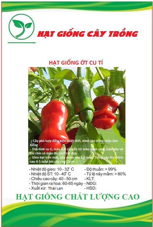 Hạt giống ớt cu tí - gói 10 hạt