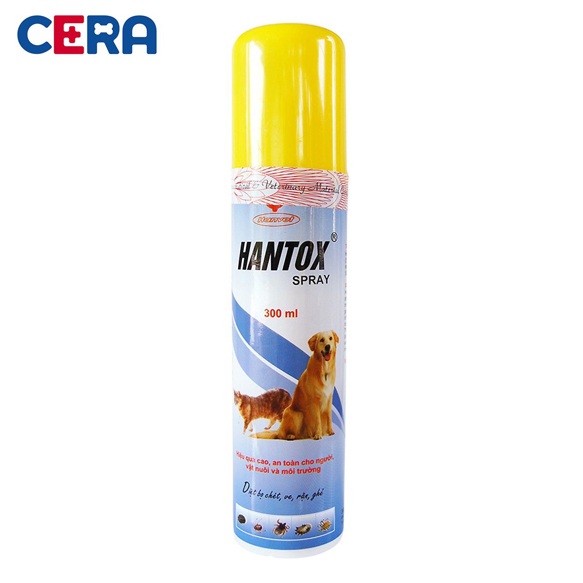 Thuốc Xịt Trị Ve Ghẻ, Bọ Chét Cho Chó Mèo - Hantox 300ml