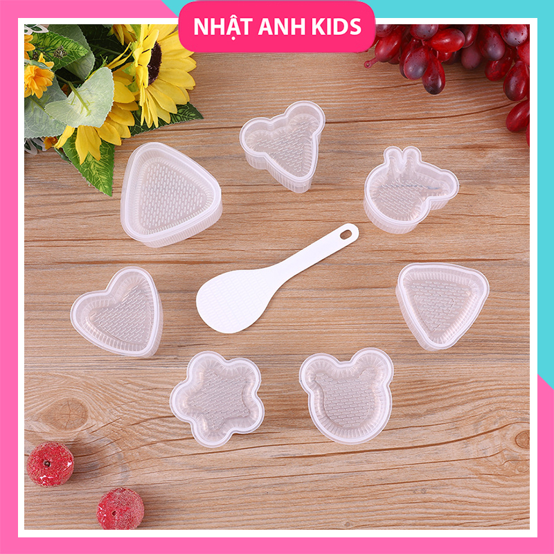Khuôn Cơm Cho Bé, khuôn tạo hình cơm làm cơm hộp Bento kiểu Nhật, bộ sưu tập 6 mẫu đáng yêu