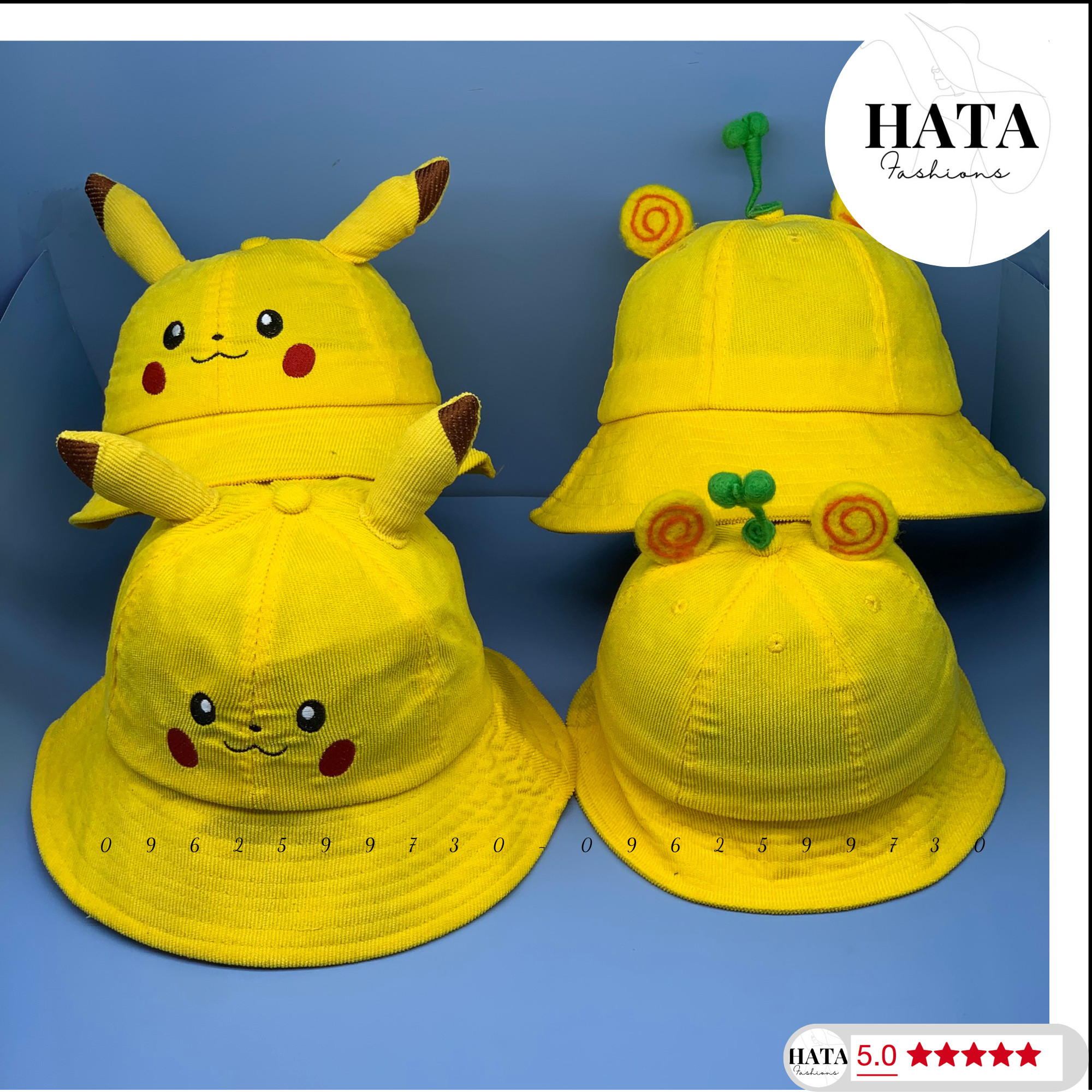 Mũ bucket mầm cây maruko, nón pikachu dể thương cho người lớn và bé