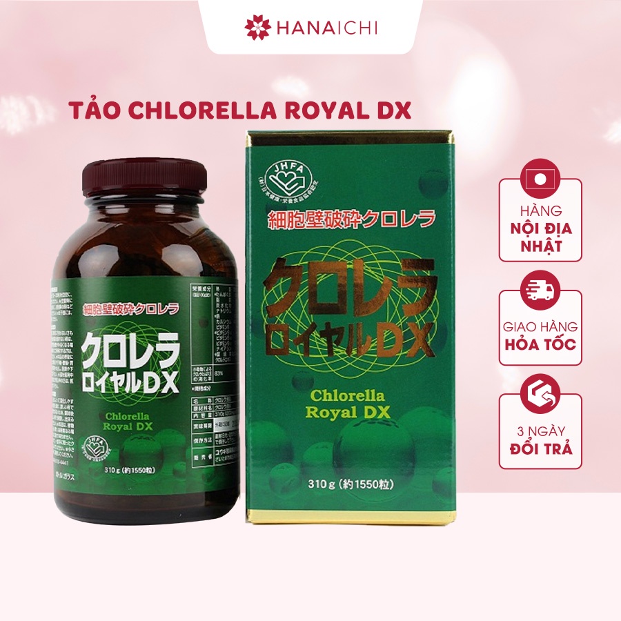 Tảo Lục Hoàng Gia Chlorella Royal DX Nội Địa Nhật lọ 1550 viên