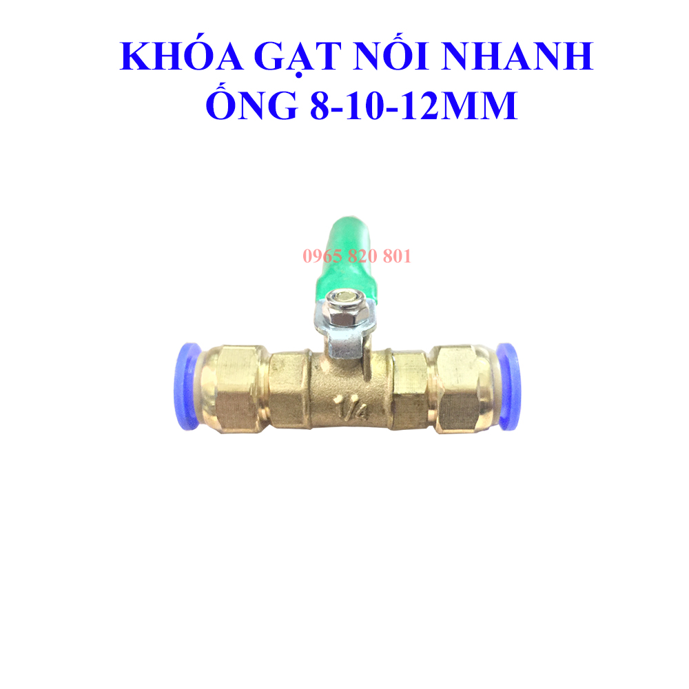 Khóa gạt ống pu,pe 8,10,12mm, ống hơi.