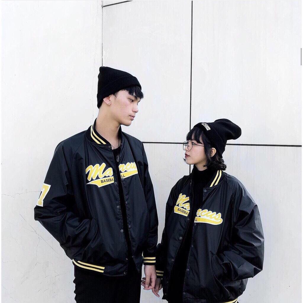 Áo khoác dù phối cổ bomber in chữ macus tp17