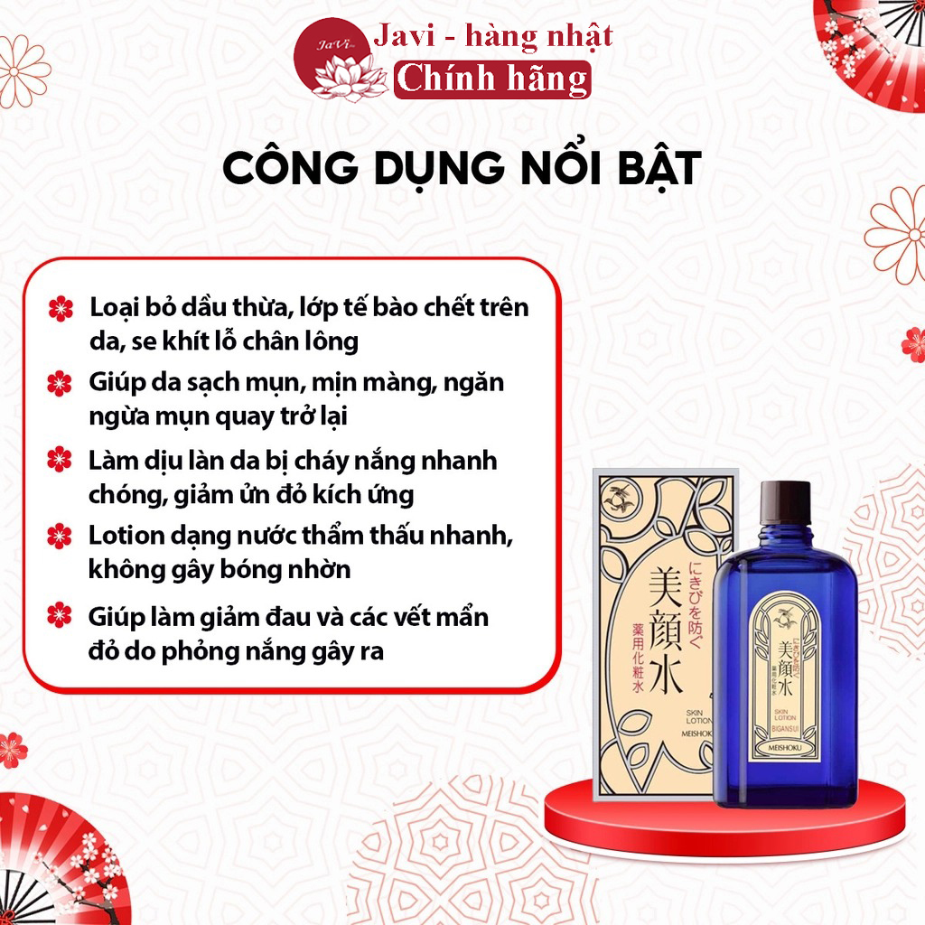 Nước hoa hồng trị mụn Meishoku 90ml Nhật Bản