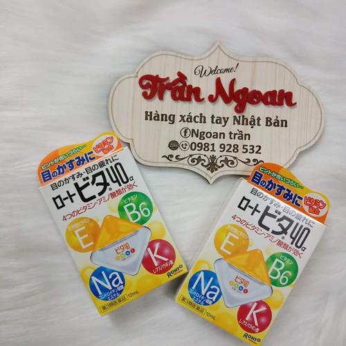 Nhỏ mắt Rohto vitamin màu vàng Nhật Bản
