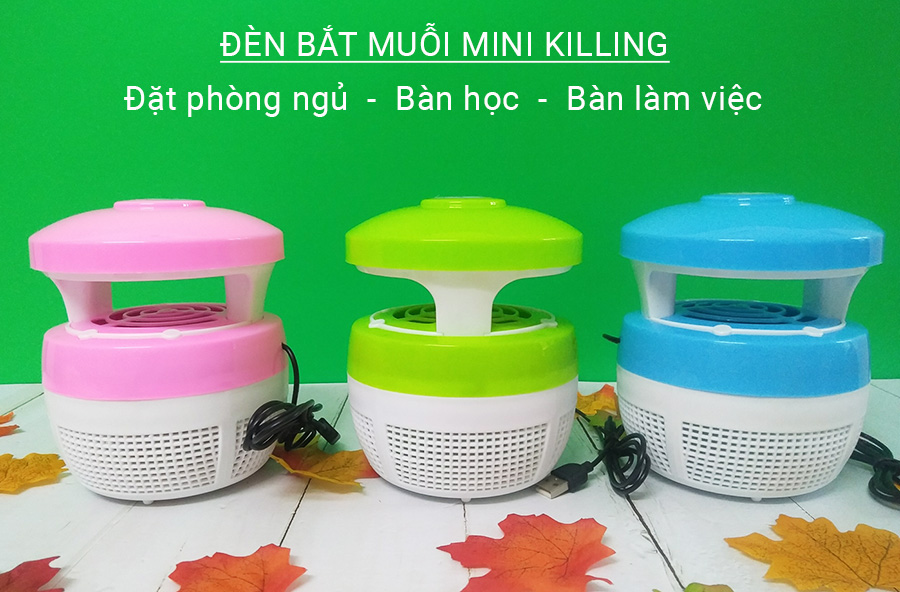 Đèn bắt muỗi UV và quạt hút mini killing, đèn bắt muỗi mini, máy bắt muỗi mini, đèn bắt công trùng , đèn bắt muỗi cho bé Killing