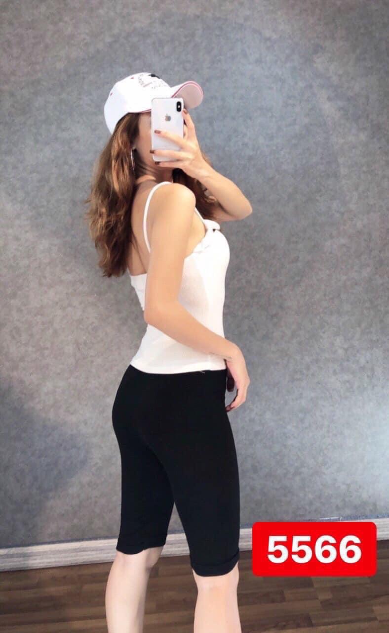 Quần legging lửng 5566 quần tập gym rainbow quần lửng ôm