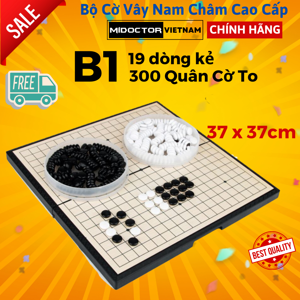 [HÀNG XỊN - CỠ CỰC ĐẠI] Đồ Chơi Cờ Vây, Cờ Caro Nam Châm Cao Cấp KÍCH THƯỚC 37x37cm Có Bàn Là Hộp Đựng, Chính Hãng miDoctor
