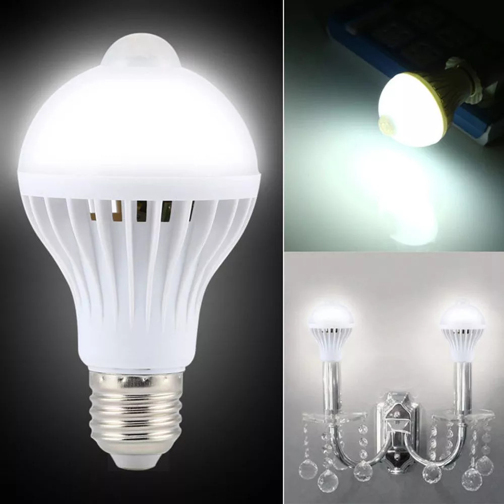BÓNG ĐÈN LED CẢM BIẾN HỒNG NGOẠI 9W TỰ ĐỘNG SÁNG KHI CÓ NGƯỜI, BÓNG CỰC SÁNG, CHẤT LIỆU AN TOÀN SIÊU BỀN