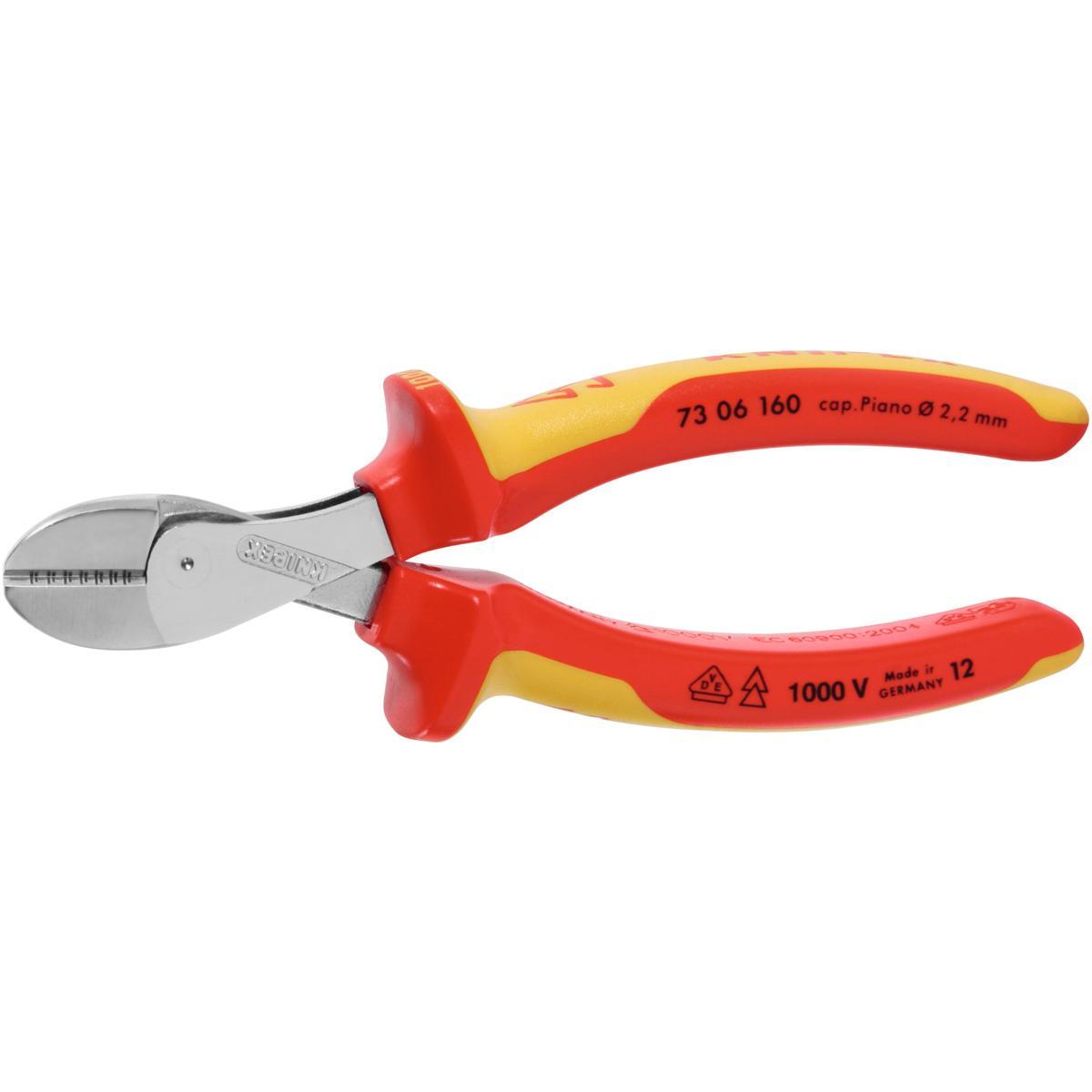 Kềm cắt knipex x-cut® thân mạ chrome cách điện 1000v