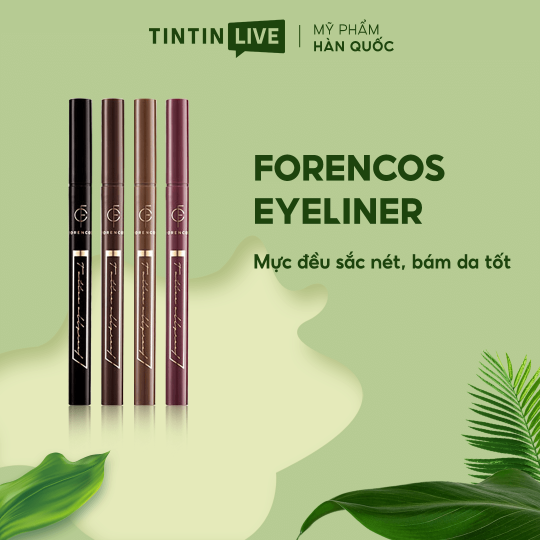 Bút kẻ mắt FORENCOS Tattoo Allproof Eyeliner chống nước chống trôi không lem Hàn Quốc